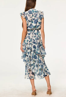 MISA Ilysa Dress - Teal Indigo Blooms