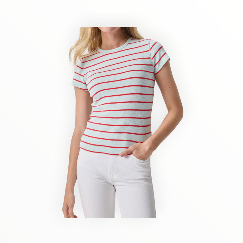LILLA|P Striped Short Sleeve  - Seabreeze Stripe