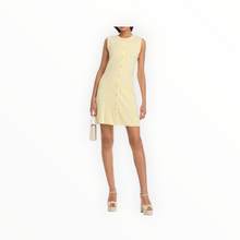 525 America Ember Button Front Sleeveless Dress - Lemon