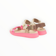 WODEN Line Tricolor Sandal - Raspberry Multi