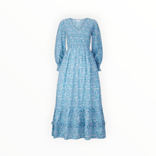 Pink City Prints Isabel V Neck Dress - Mint Hyacinth