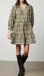 Velvet by Graham & Spencer Katarina Printed Boho Dress - Hunter