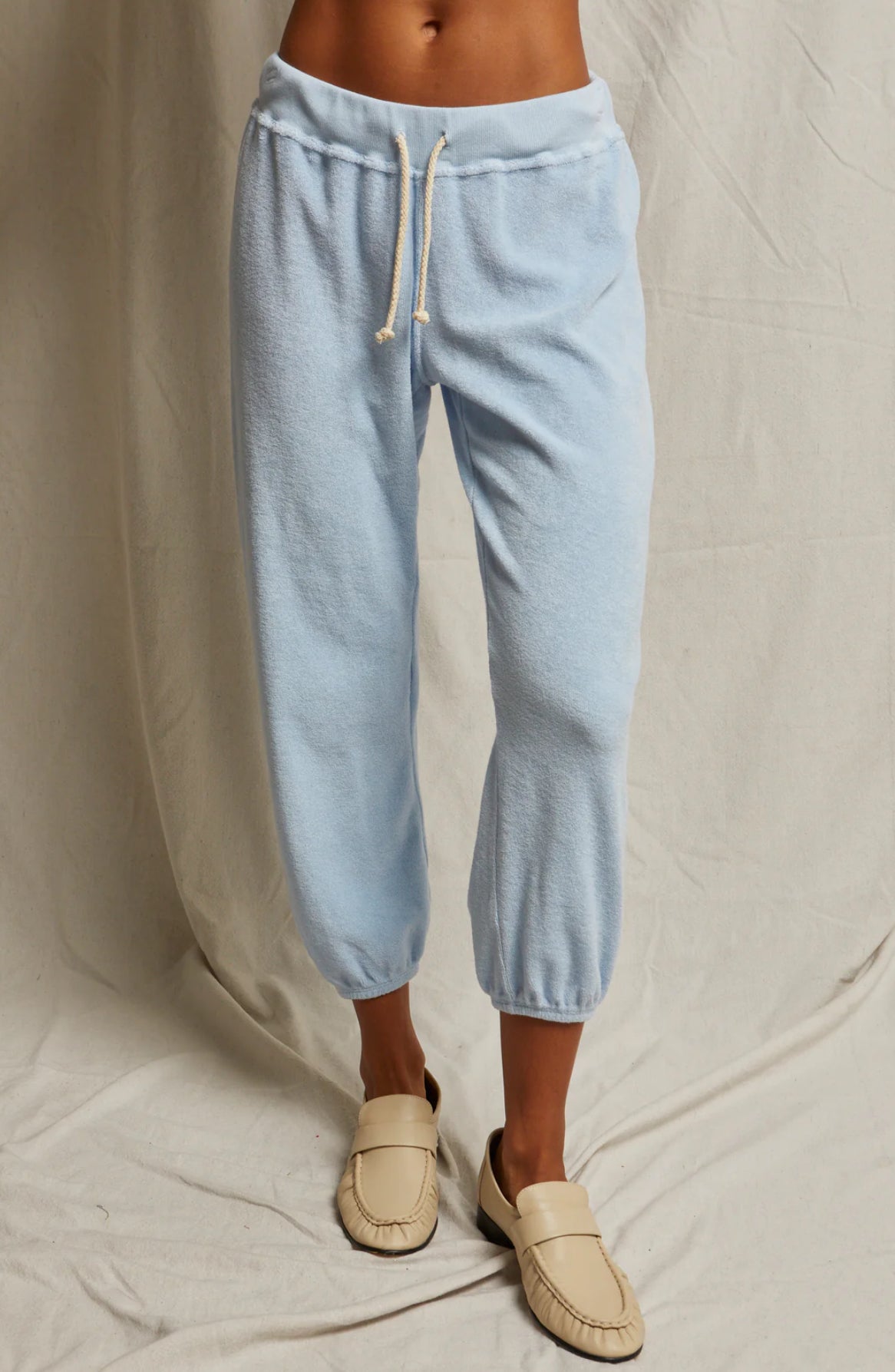 perfectwhitetee Loop Terry Joggers - Sky Blue