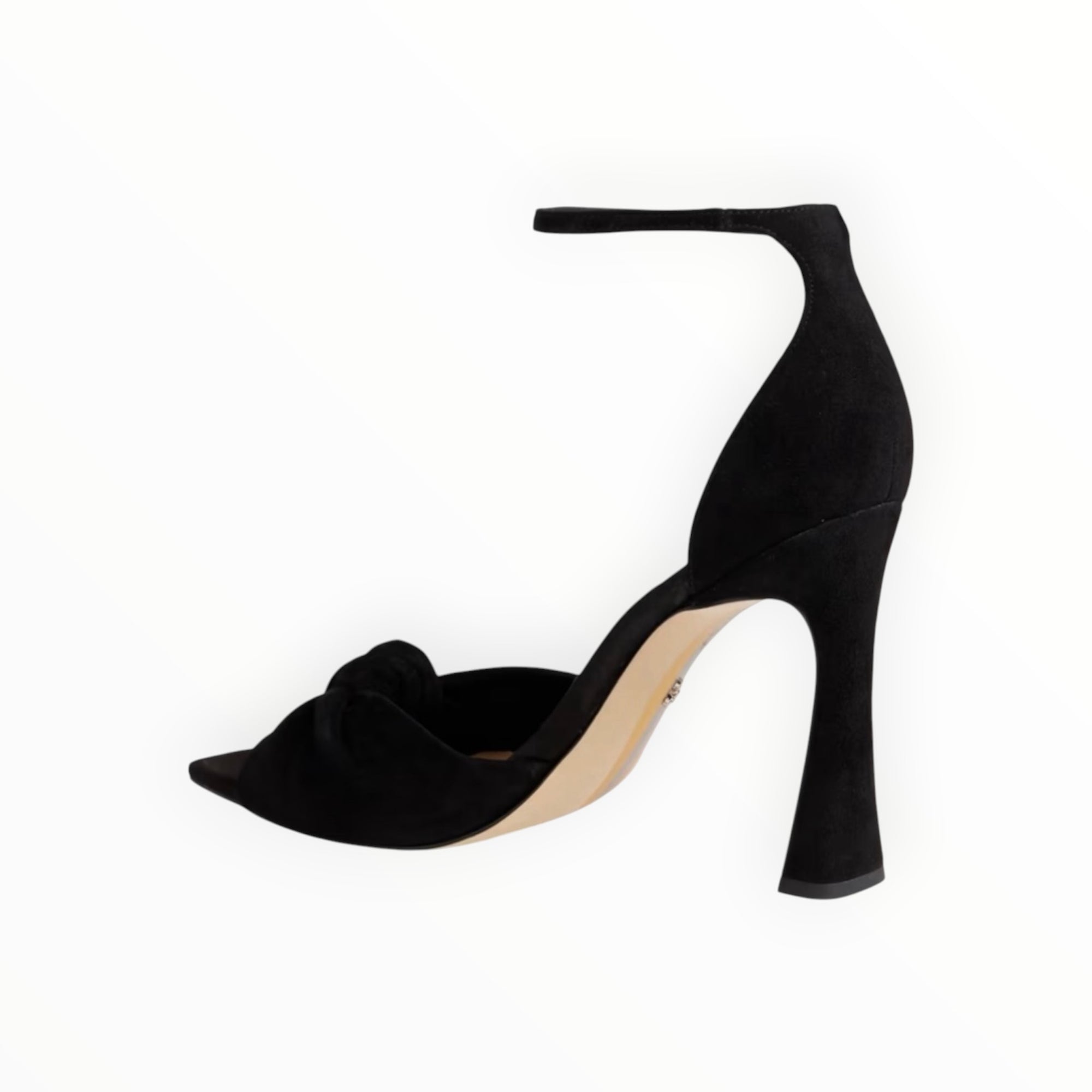 Sam Edelman Lucia Knotted Suede Sandals - Black