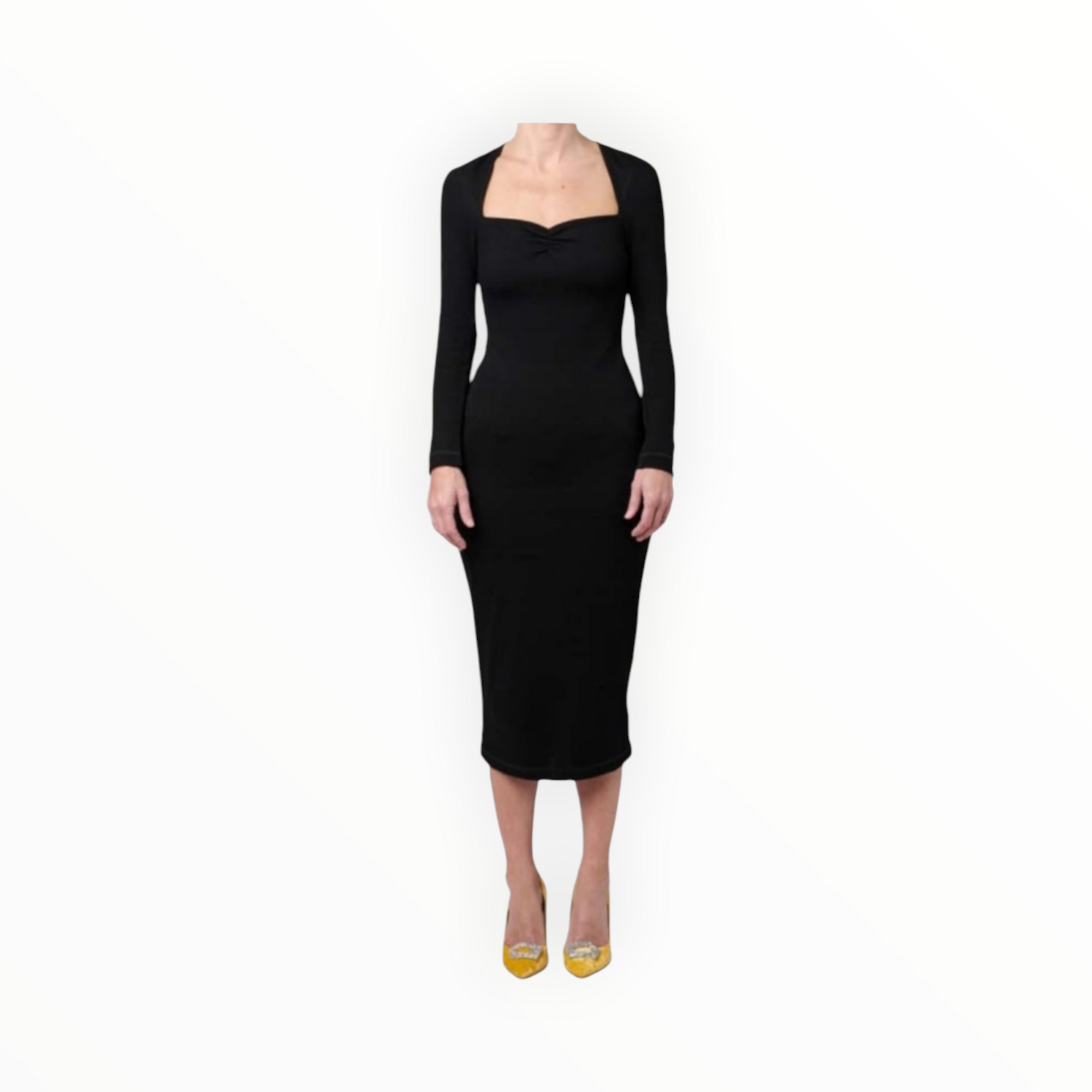 Victor Glemaud Portrait Collar Dress - Black