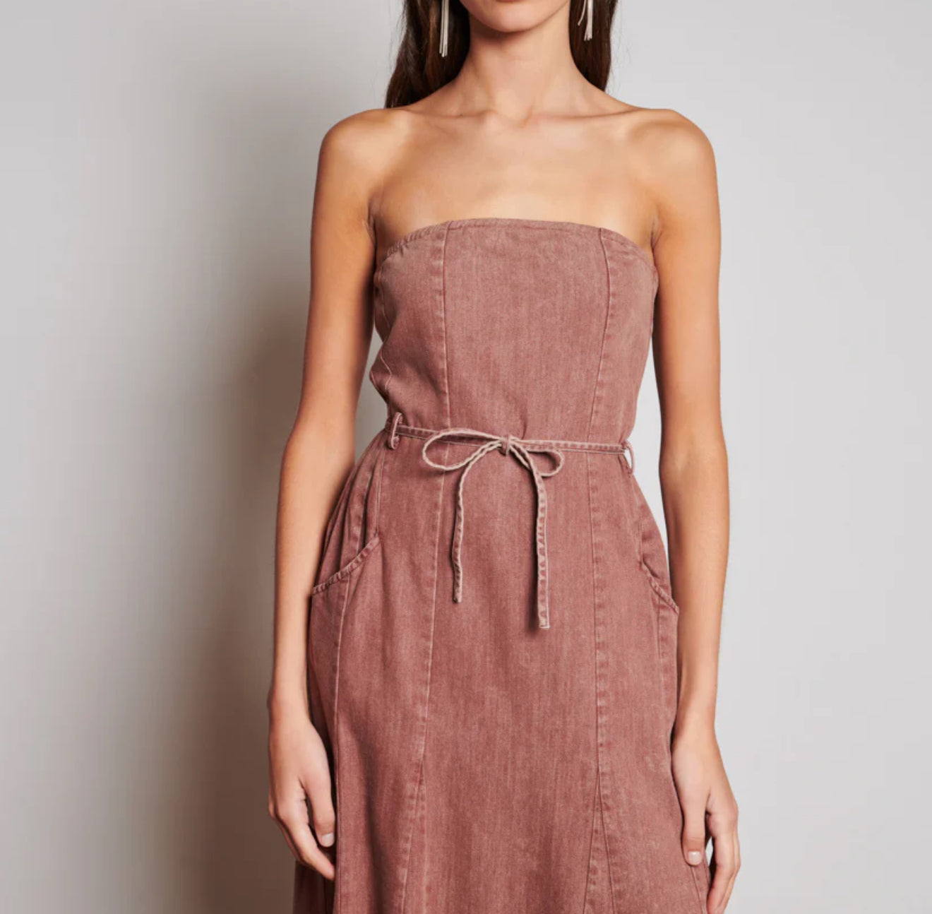Ghospell Britt Denim Midi Dress