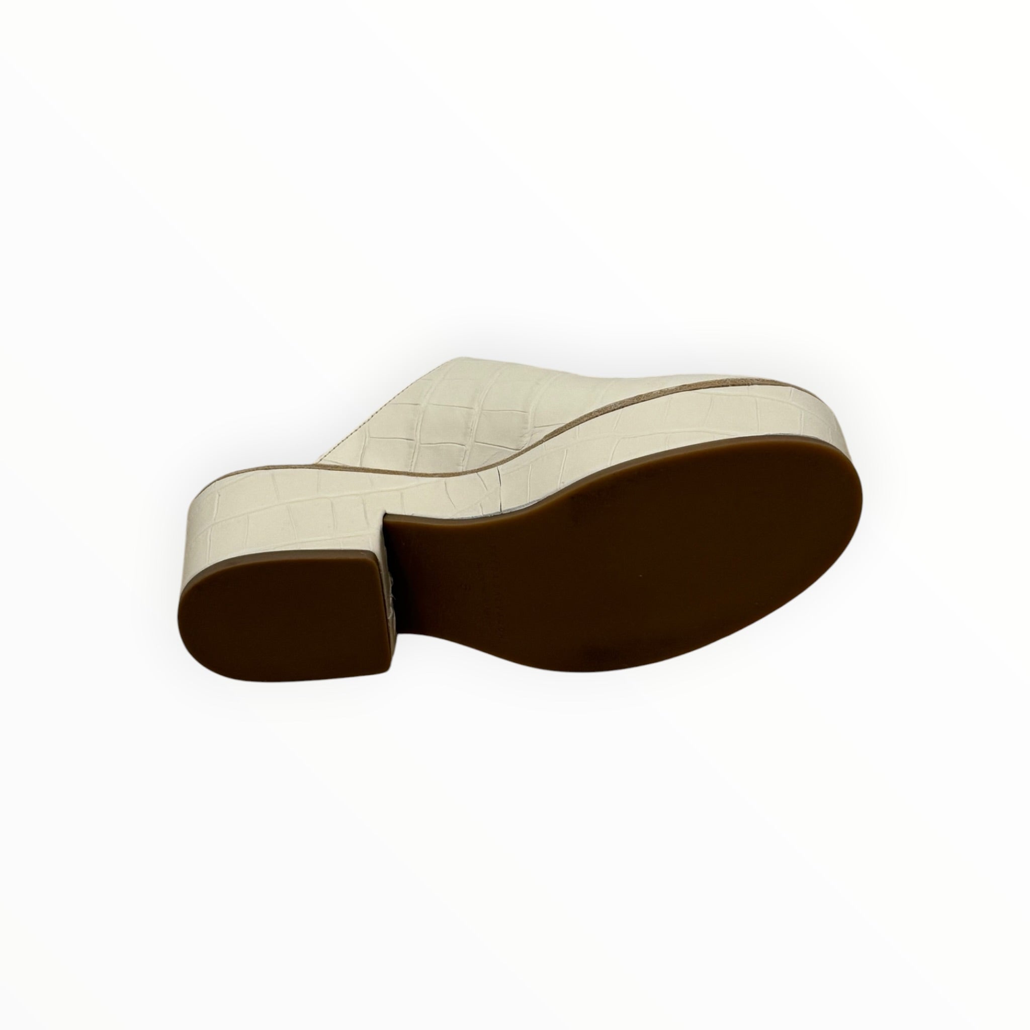 Frēda Salvador Suvi Clog - Beige Embossed Croc