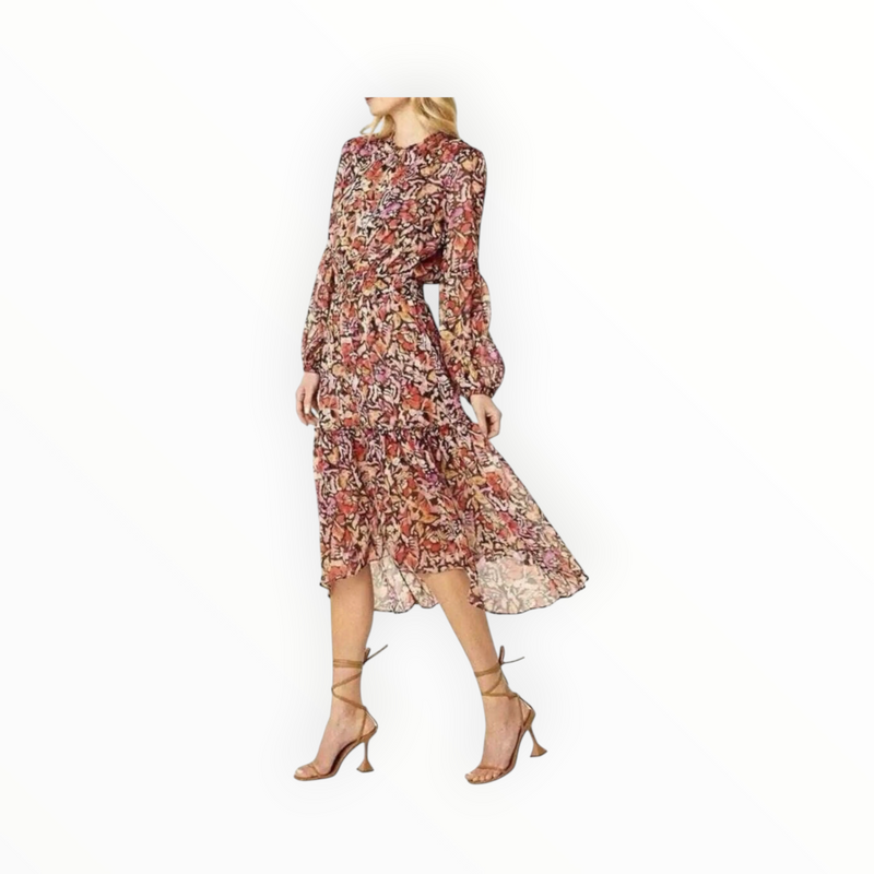 Misa Los Angeles Simone Dress - Fire Flora