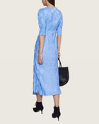 RIXO Zadie Dress - Daisy Jacquard Blue