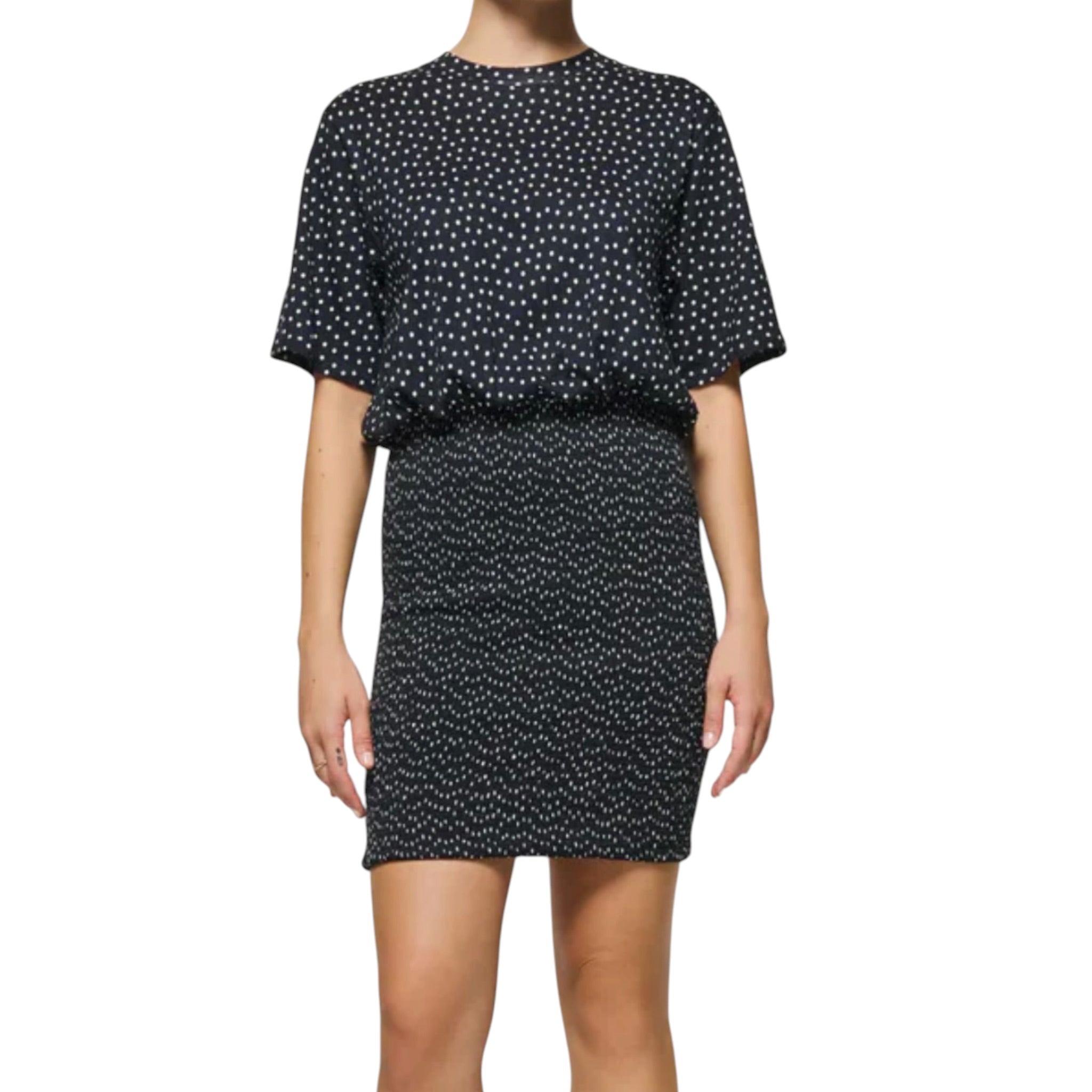 Nation Ltd Bess T-Shirt Dress - Cabana Polka Dot