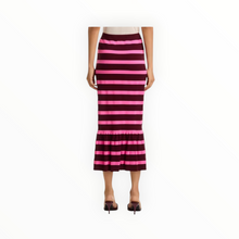 Essentiel Antwerp Iluminous Striped Knit Skirt - Margot Mauve