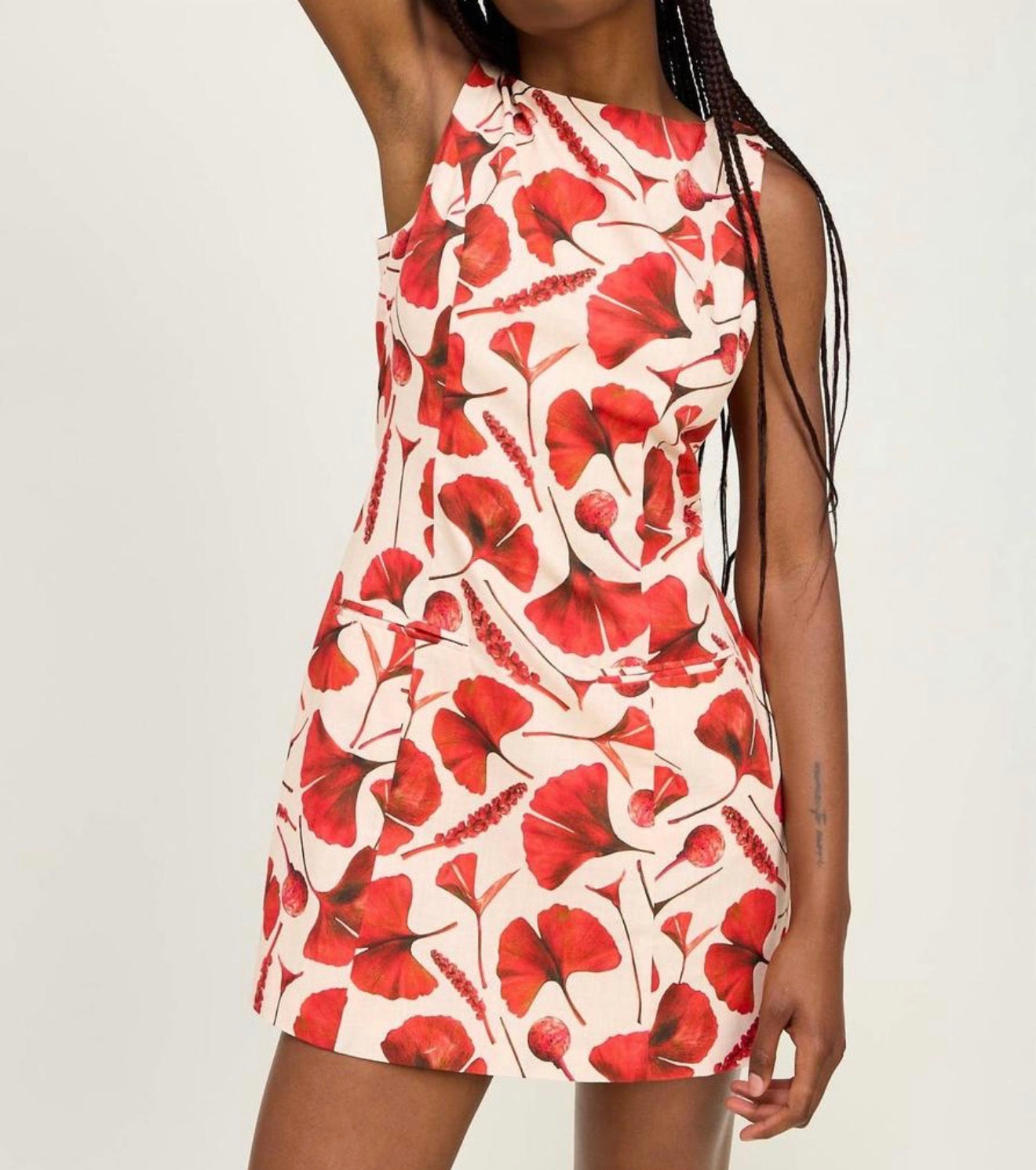 En Saison Josie Sheath Dress - Natural/Red