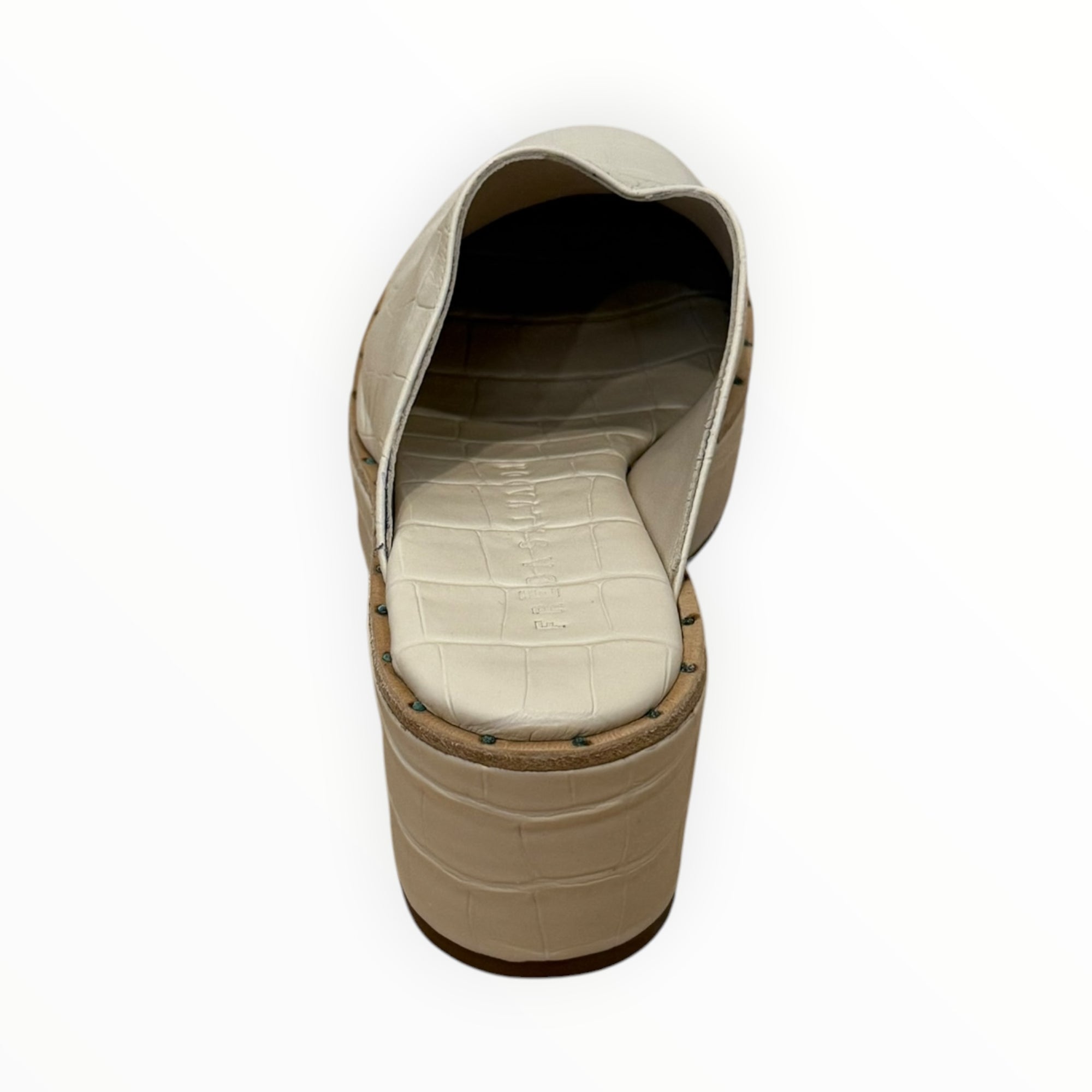 Frēda Salvador Suvi Clog - Beige Embossed Croc