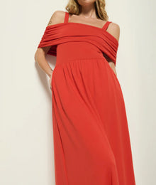 Nation Ltd Tamaira Dress - Aurora Red