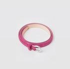 Closed Suede Belt - Raspberry Pink