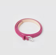 Closed Suede Belt - Raspberry Pink
