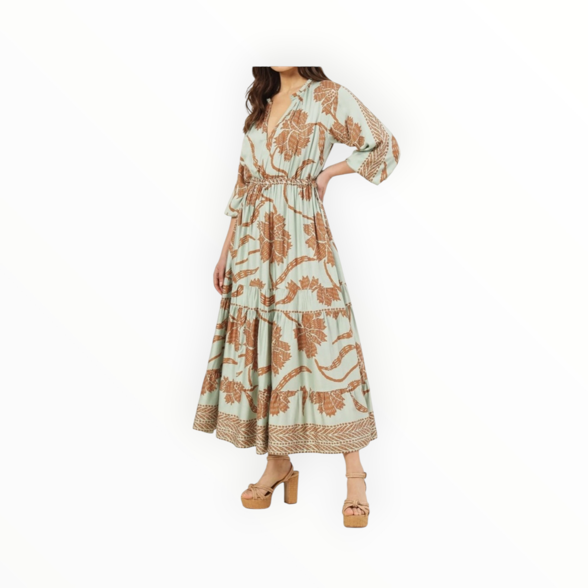 Omika Nina Midi Dress - Nia Seafoam