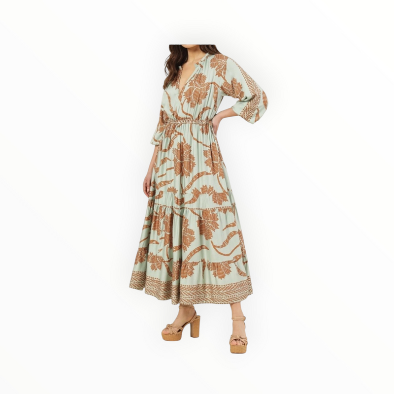Omika Nina Midi Dress - Nia Seafoam
