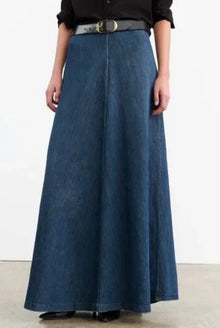 Nili Lotan Denim Astrid Denim Skirt - Classic Wash