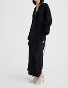 SUBOO Halley Maxi Shirt Dress - Black