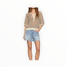 Z Supply Kylo Striped Polo Sweater - Taro
