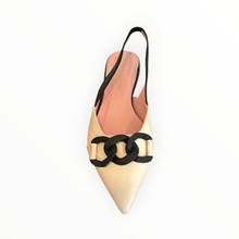 Pretty Ballerinas Ella Slingback Flat - White/Black