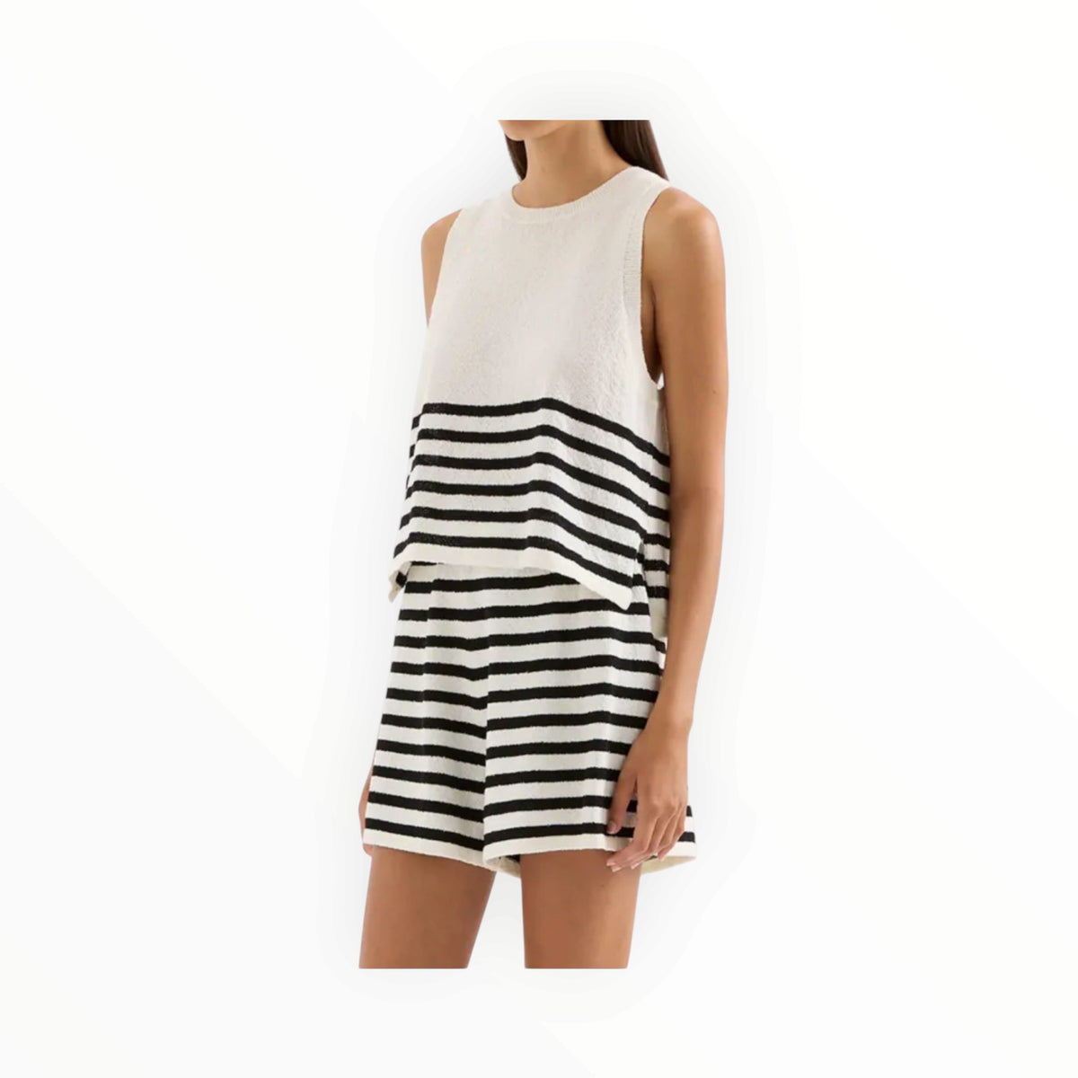 Nude Lucy Marika Knit Tank - Walnut Stripe