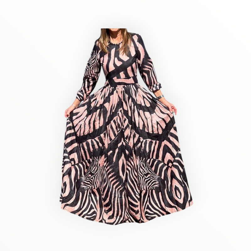 Connor & Blake Joy Dress - Crazy Zebra Pink