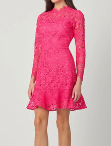 Shoshanna Gracie Dress - Fuchsia