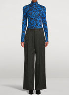 Smythe Jersey Turtleneck - Lapis Floral