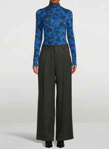 Smythe Jersey Turtleneck - Lapis Floral