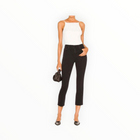 L'Agence Sada High-Rise Cropped Slim Jean - Washed Black