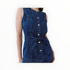 Bella Dahl Seamed Belted Vest - Horizon Blue