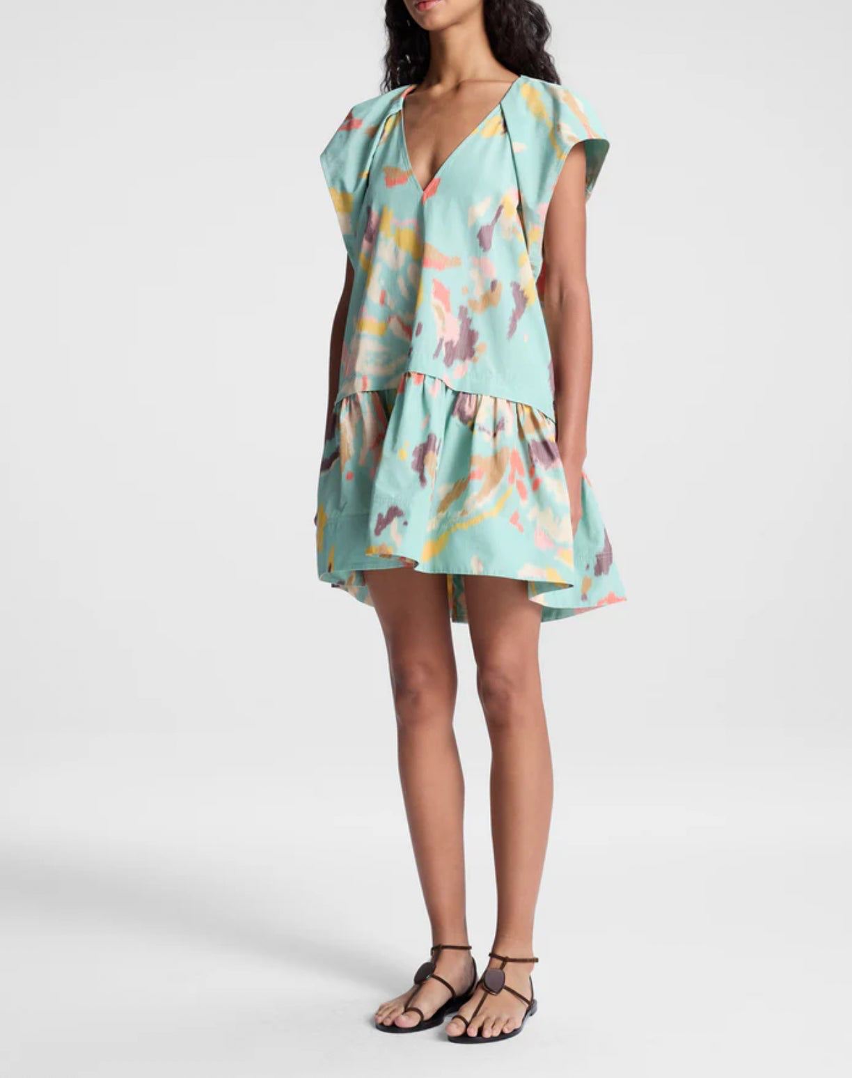 A.L.C. Ember Printed Mini Dress - Mint Multi