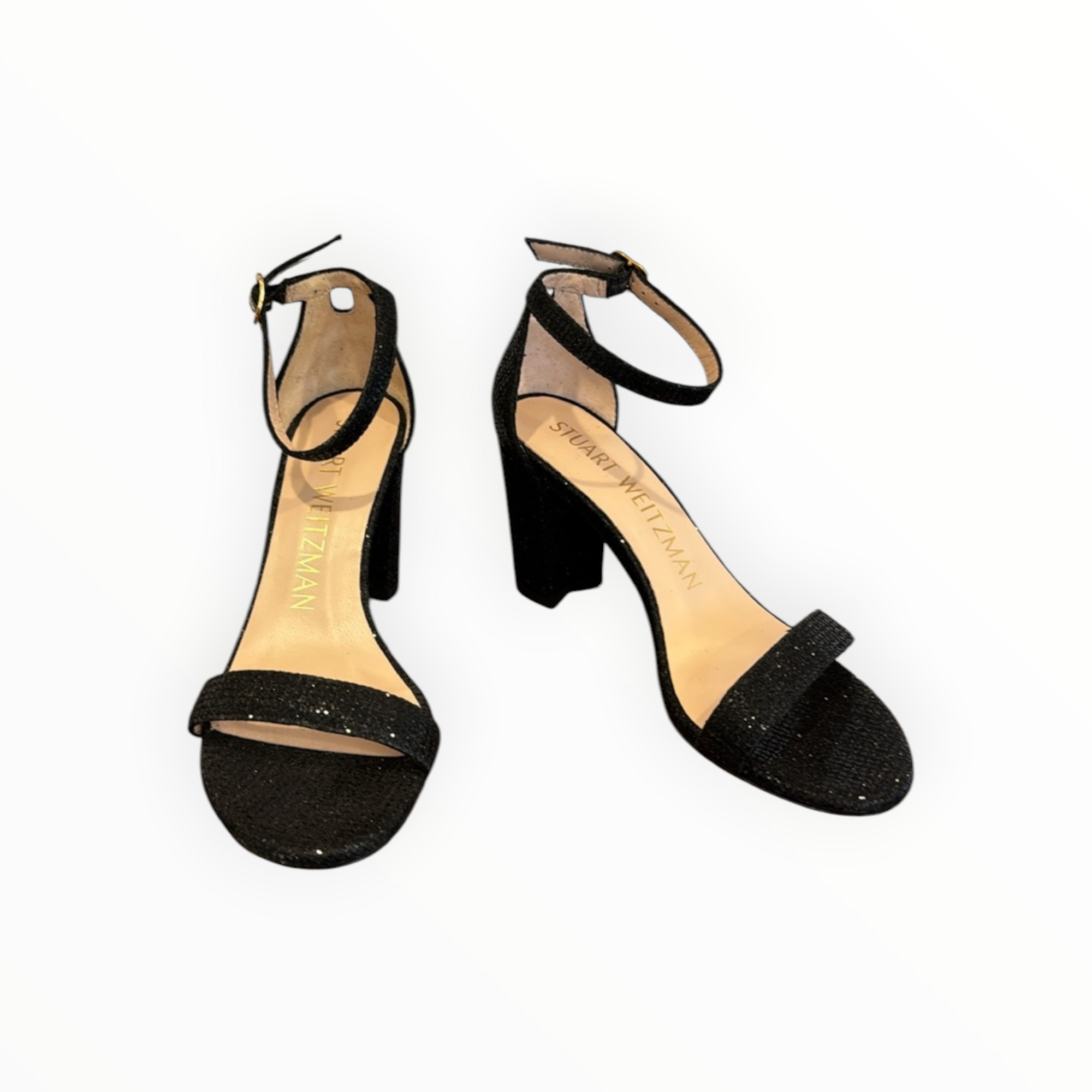 Stuart Weitzman Nearly Nude Strap Sandal - Black Disco