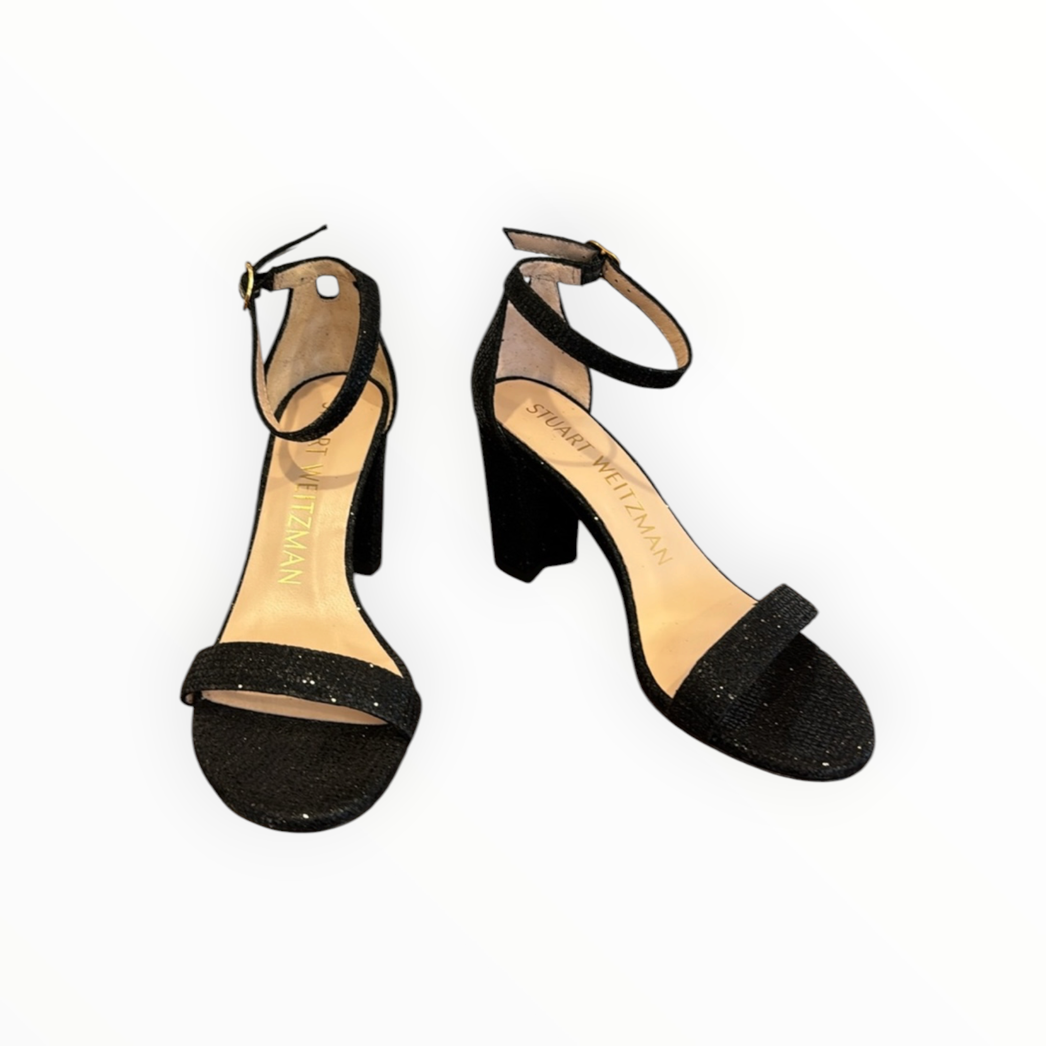 Stuart Weitzman Nearly Nude Strap Sandal - Black Disco