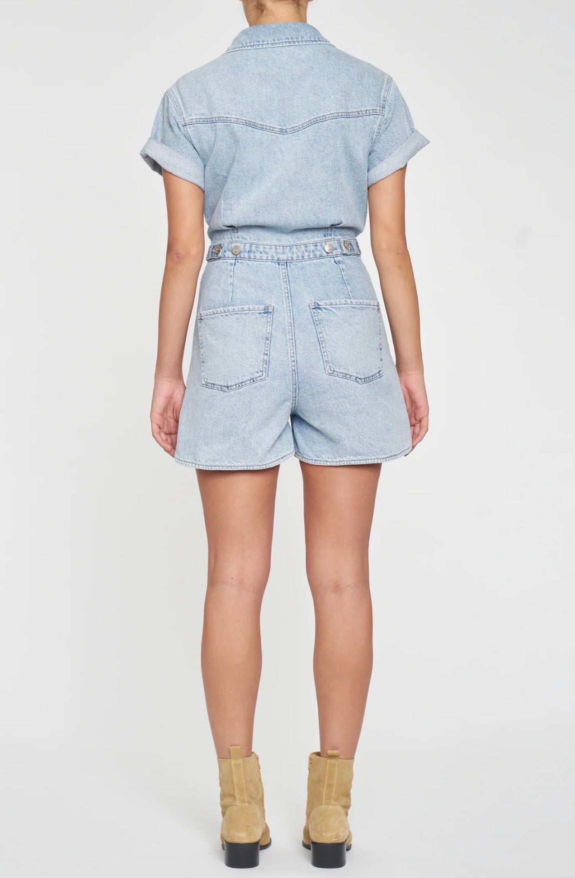 Daze Topanga Romper Short Sleeve - Dolphin