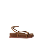 Loeffler Randall Sonny Cacao Suede Wrap Sandal
