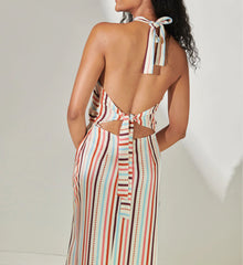 lemlem Ajani Halter Dress - Bizu Cream