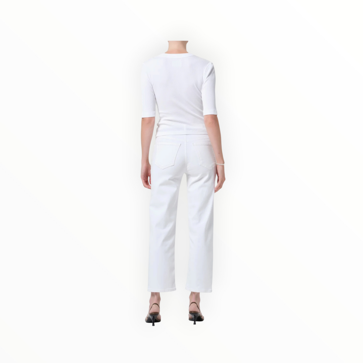Citizens of Humanity Palma Straight W/Clean Hem - Soft White
