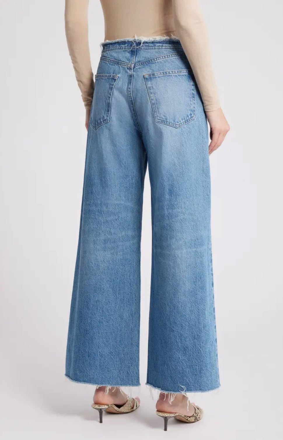 Frame Le Low Baggy Wide Leg Jean - Crosbie