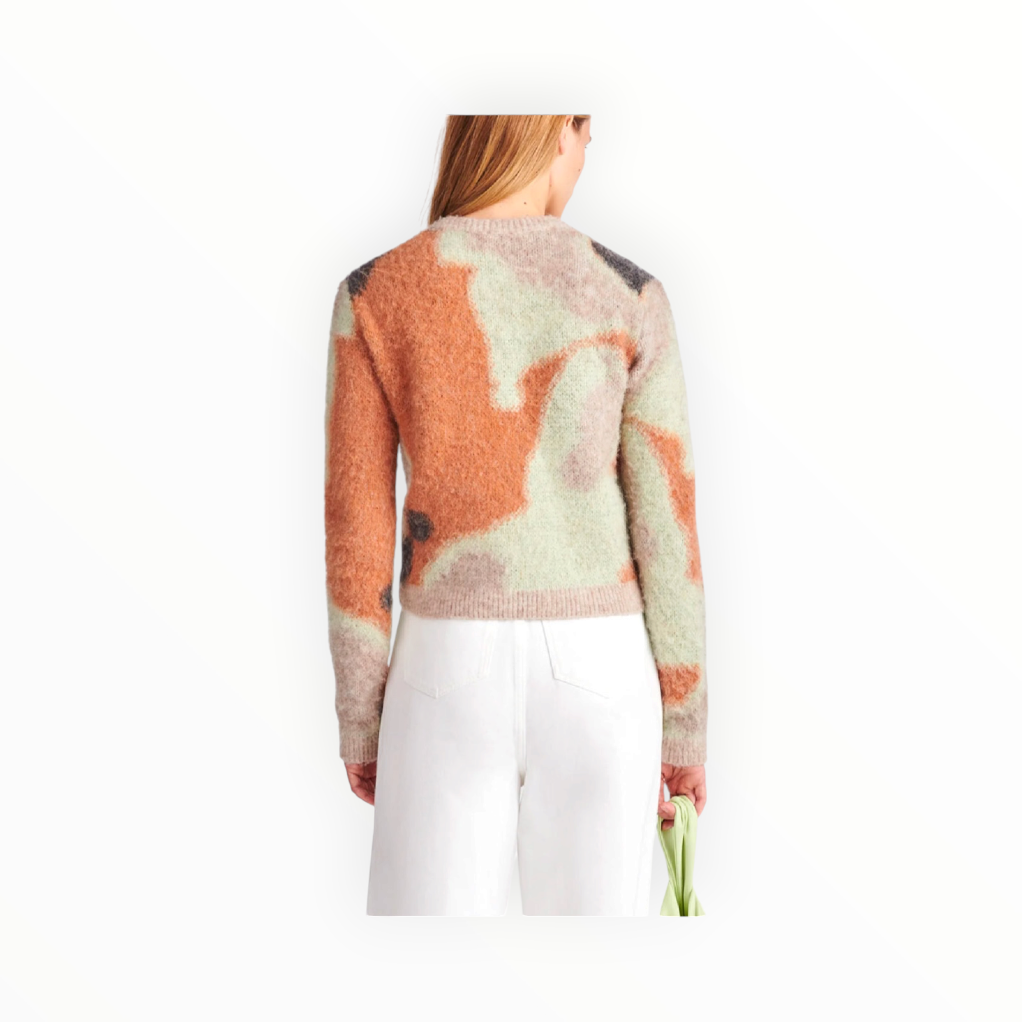 Nanushka Fanni Brushed-Alpaca Sweater - Smudged Graffiti