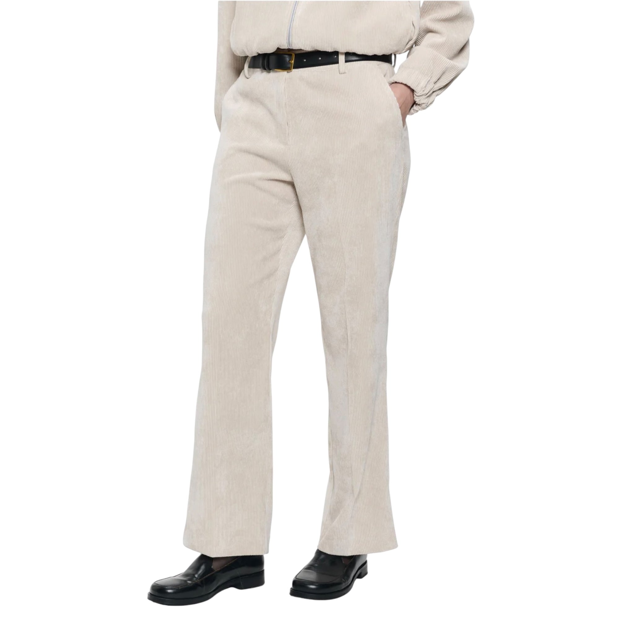 Jane Lushka Ernus Velvet Poly Pants - Off White