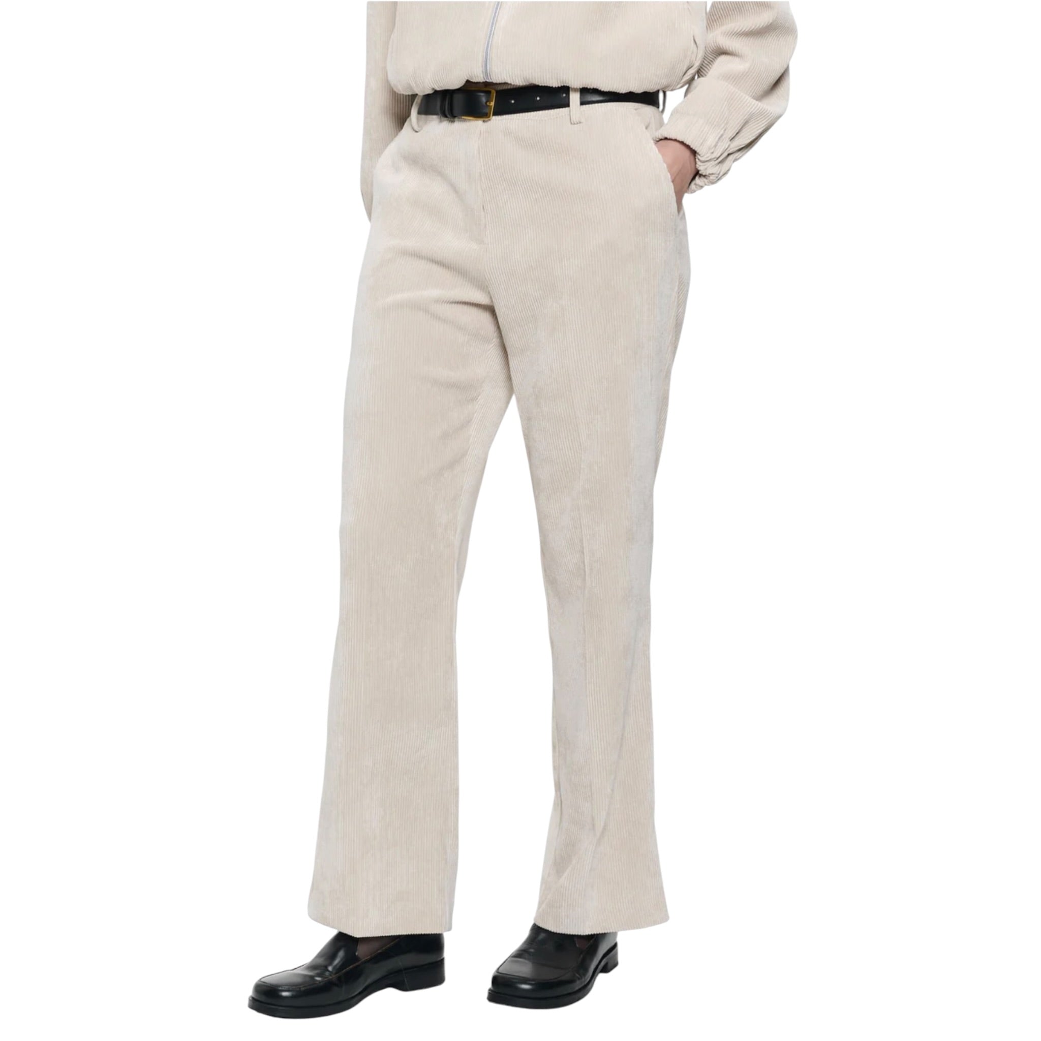 Jane Lushka Ernus Velvet Poly Pants - Off White