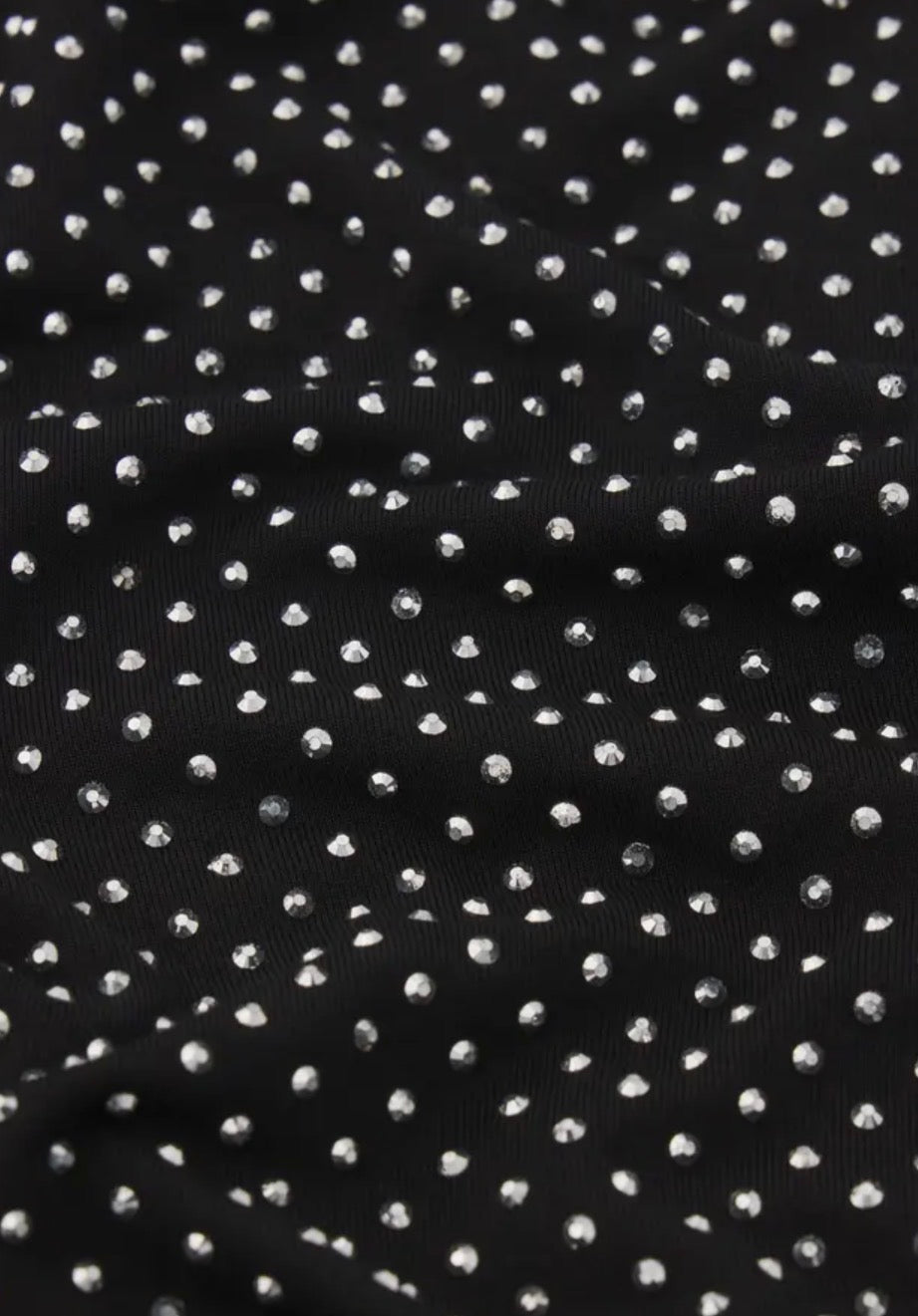 Frame The Rhinestone Jersey Top - Black