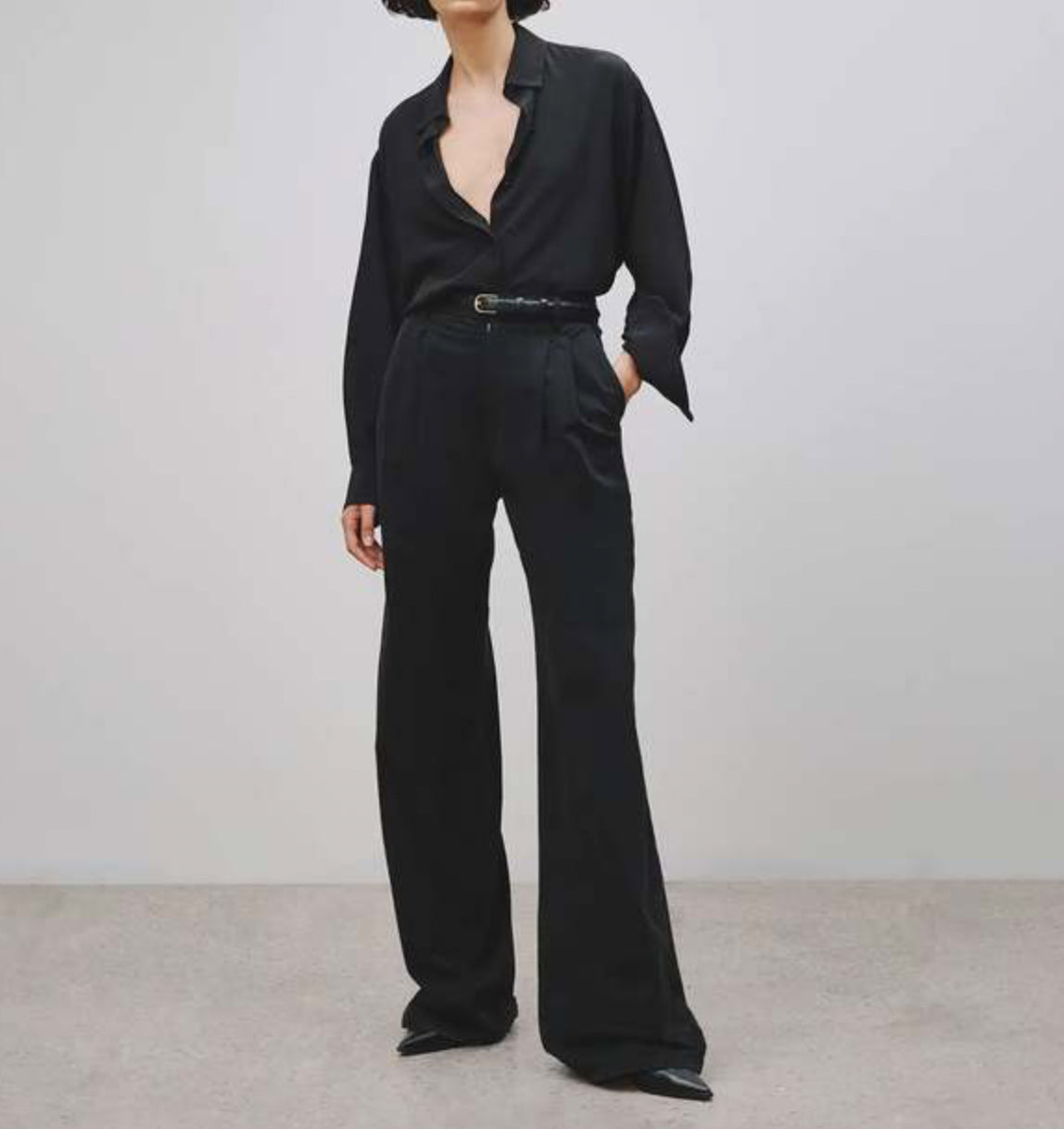 Nili Lotan Flavie Pant - Jet Black