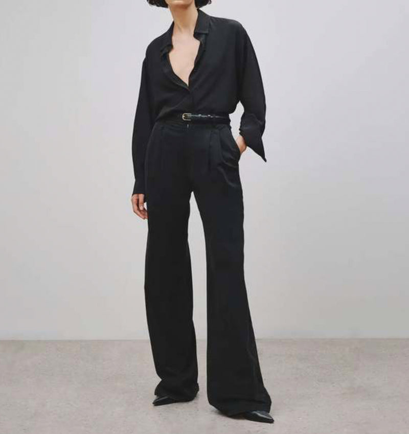 Nili Lotan Flavie Pant - Jet Black