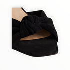Sam Edelman Lucia Knotted Suede Sandals - Black