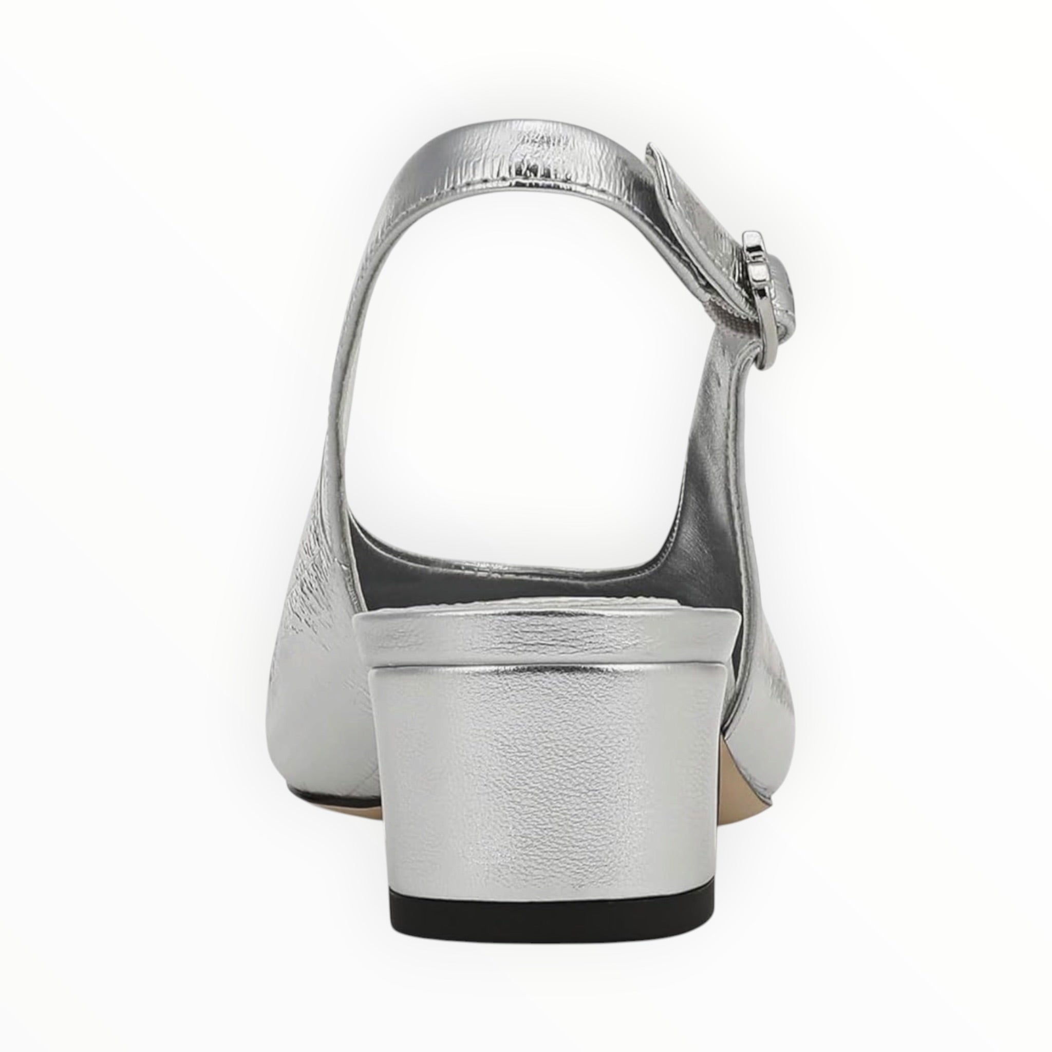 Sam Edelman Ronnie Slingback Heel - Silver Leather