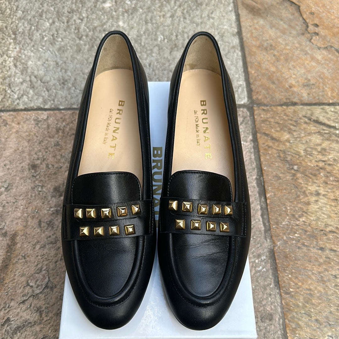 Brunate Biba Leather Loafers - Black